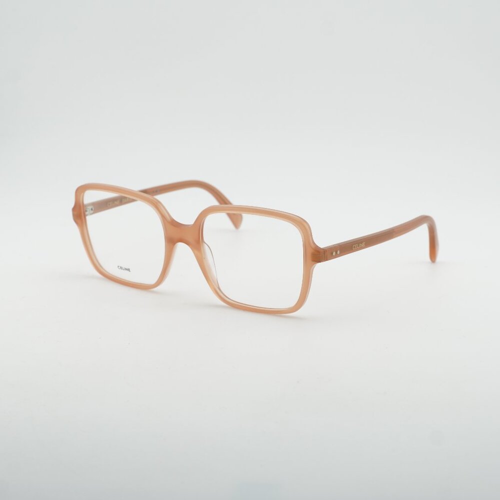 Celine CL50076I 074 Eyeglasses Flamed Havana 57mm Square Frame